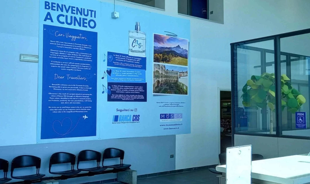 CRS Bank scents Cuneo-Levaldigi Airport.