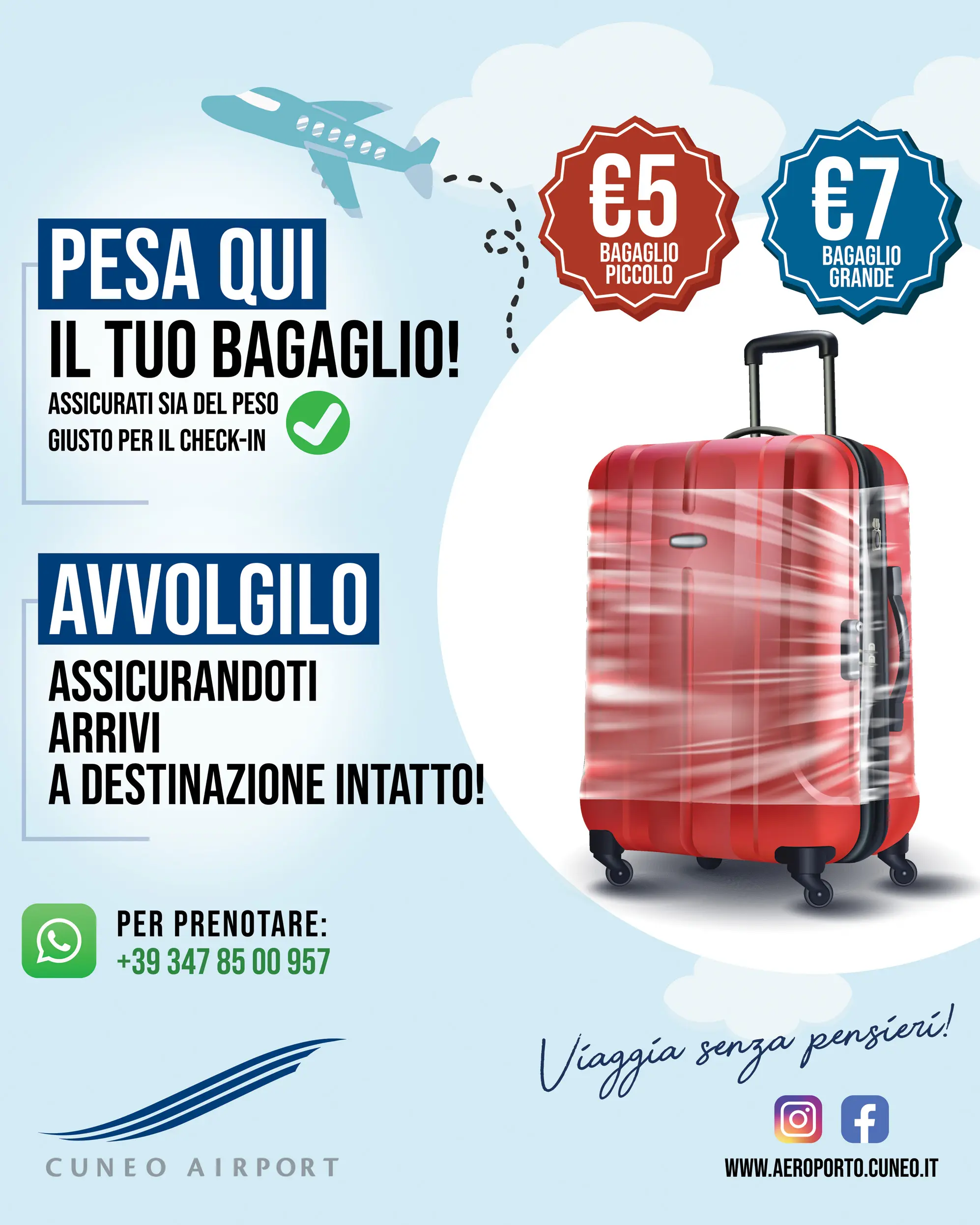 AVVOLGI IL TUO BAGAGLIO IN AEROPORTO