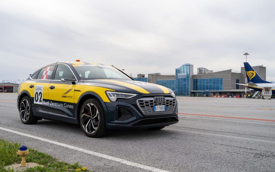 LA NUOVA AUDI Q8 ELETTRICA DEBUTTA ALL’AEROPORTO DI CUNEO