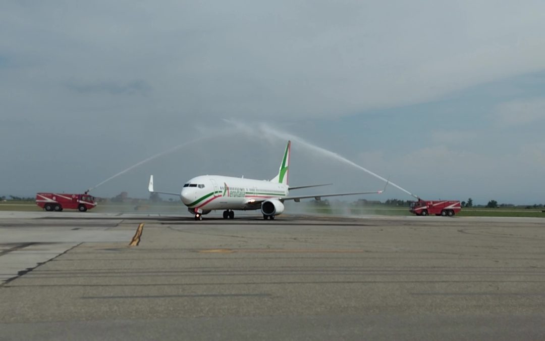 INAUGURATO IL NUOVO VOLO CUNEO-BACAU DI AEROITALIA