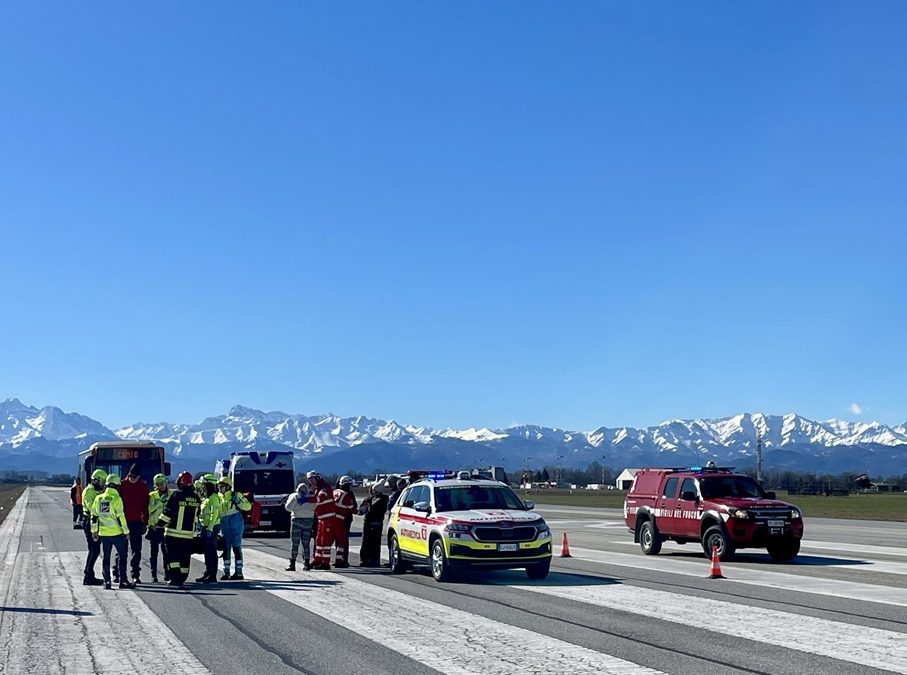 ESERCITAZIONE DI EMERGENZA ALL’AEROPORTO DI CUNEO