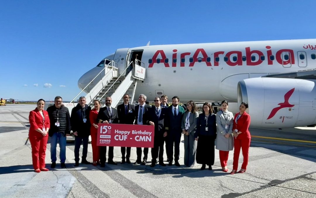 CUNEO AIRPORT CELEBRA INSIEME A AIR ARABIA I 15 ANNI DEL VOLO CUNEO-CASABLANCA